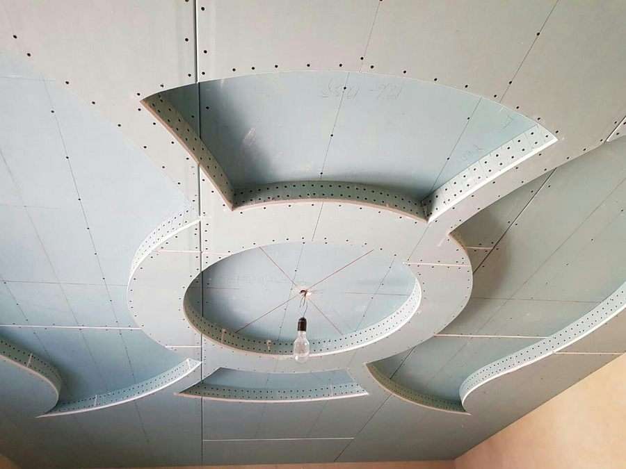 Как изготовить потолок из гипсокартона + пошаговая инструкция